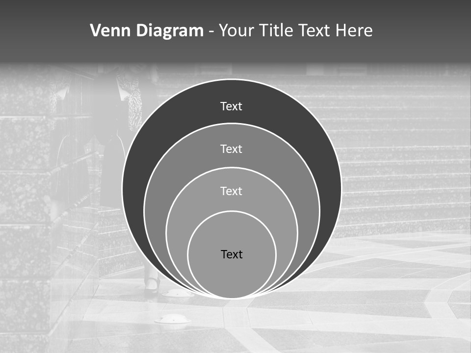 Standing Pensive Blond PowerPoint Template