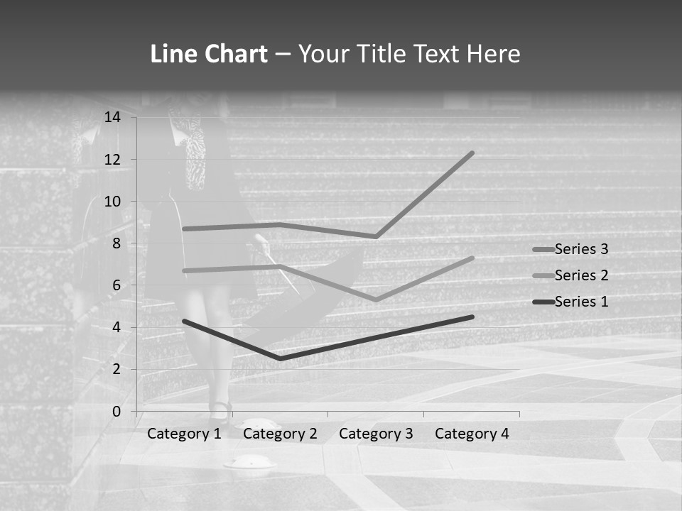 Standing Pensive Blond PowerPoint Template