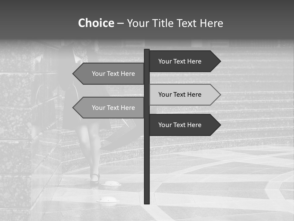 Standing Pensive Blond PowerPoint Template