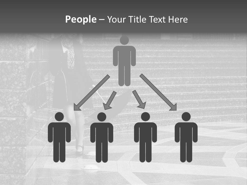 Standing Pensive Blond PowerPoint Template