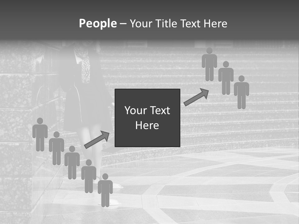 Standing Pensive Blond PowerPoint Template