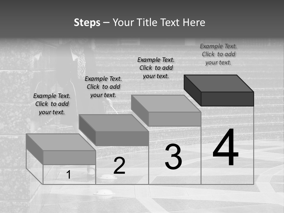 Standing Pensive Blond PowerPoint Template