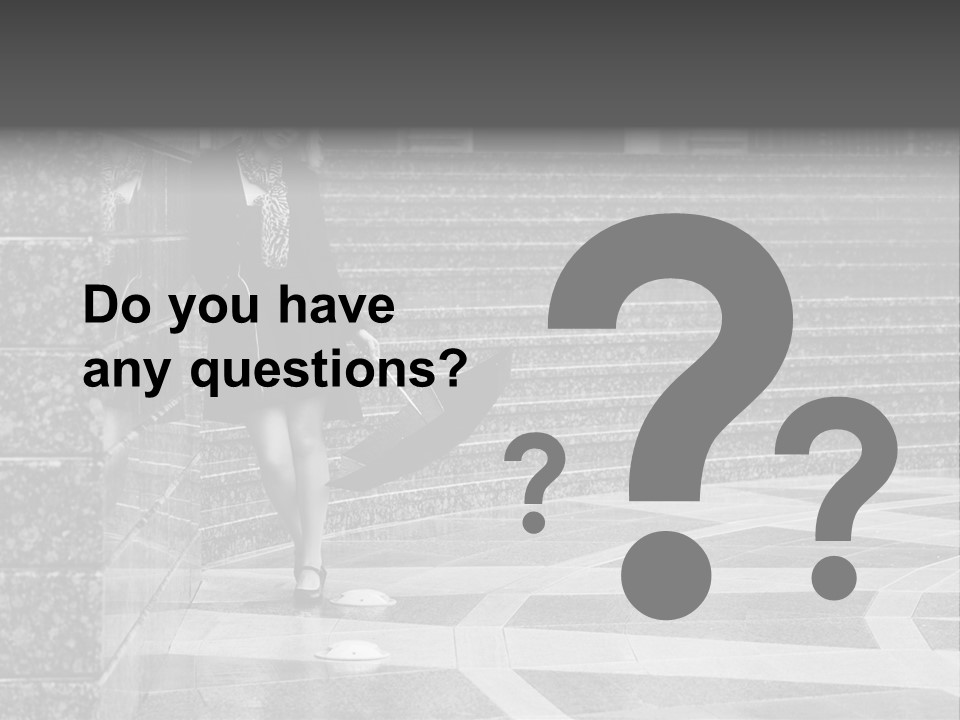 Standing Pensive Blond PowerPoint Template