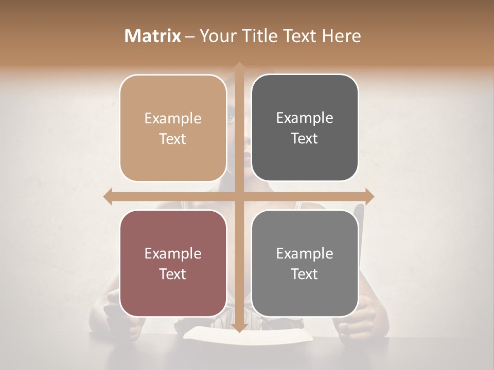 Fork Lunch Woman PowerPoint Template