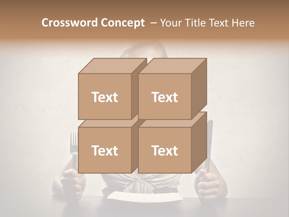 Fork Lunch Woman PowerPoint Template