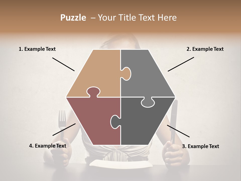 Fork Lunch Woman PowerPoint Template