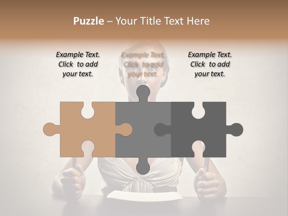 Fork Lunch Woman PowerPoint Template