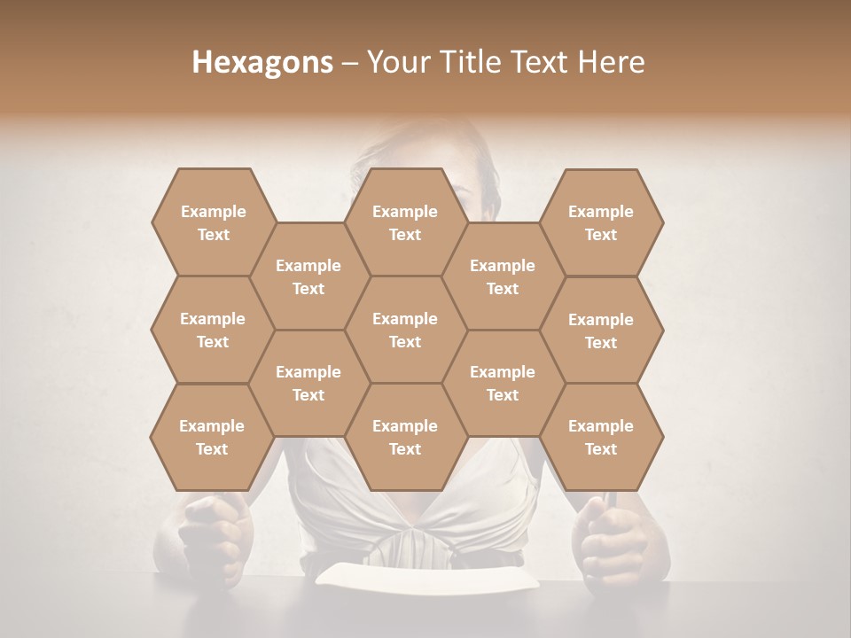 Fork Lunch Woman PowerPoint Template