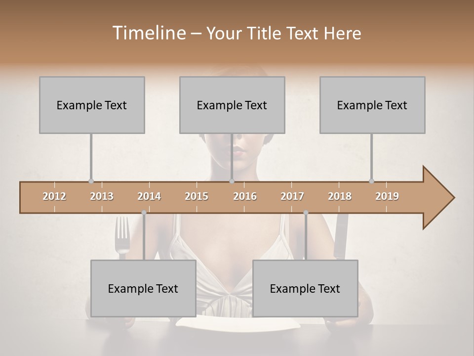 Fork Lunch Woman PowerPoint Template