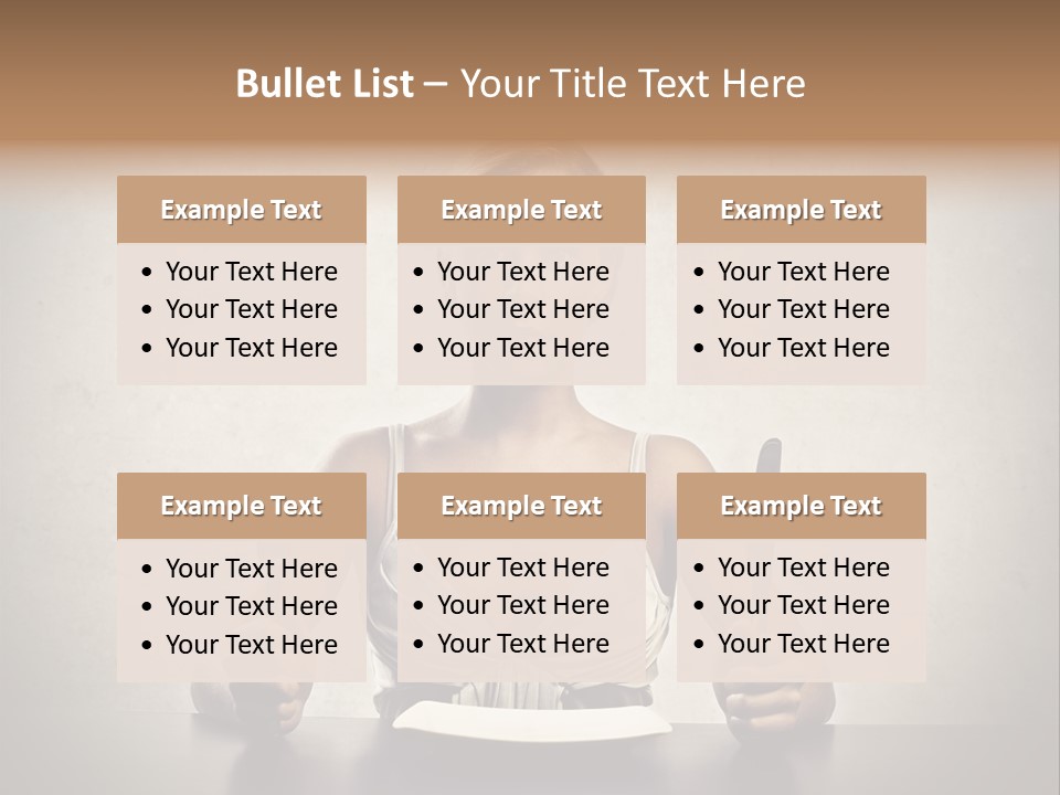 Fork Lunch Woman PowerPoint Template