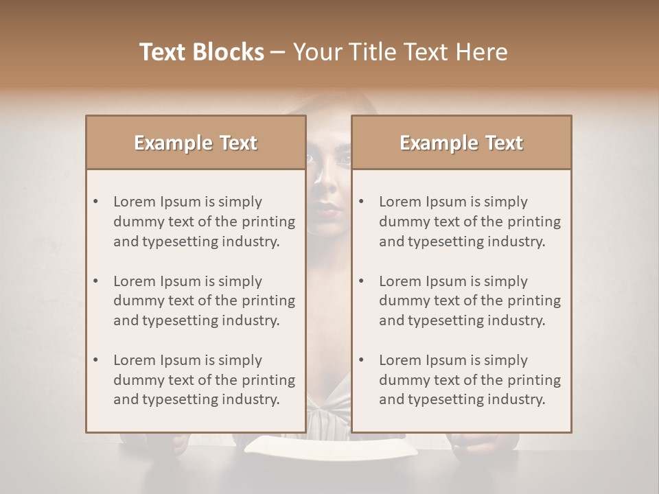 Fork Lunch Woman PowerPoint Template