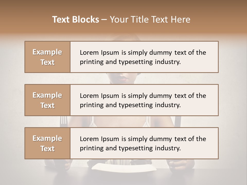Fork Lunch Woman PowerPoint Template