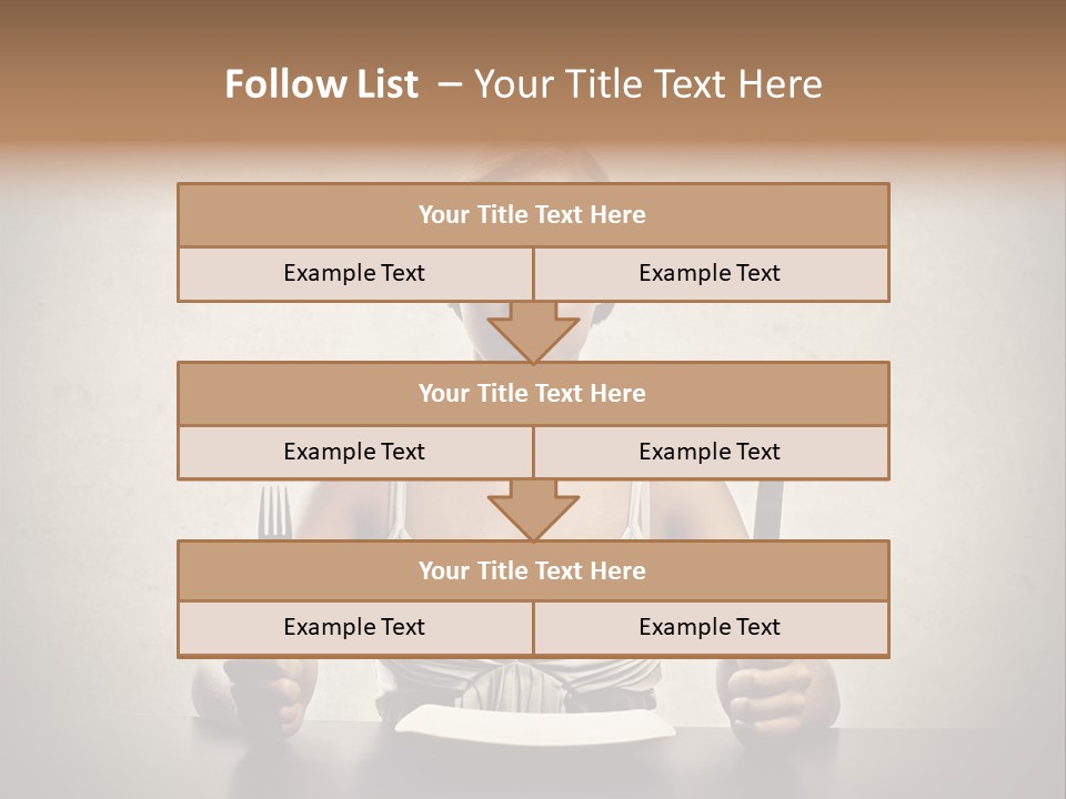 Fork Lunch Woman PowerPoint Template
