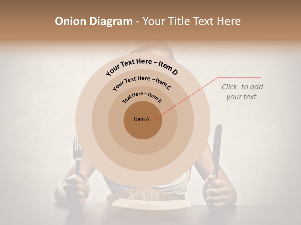 Fork Lunch Woman PowerPoint Template