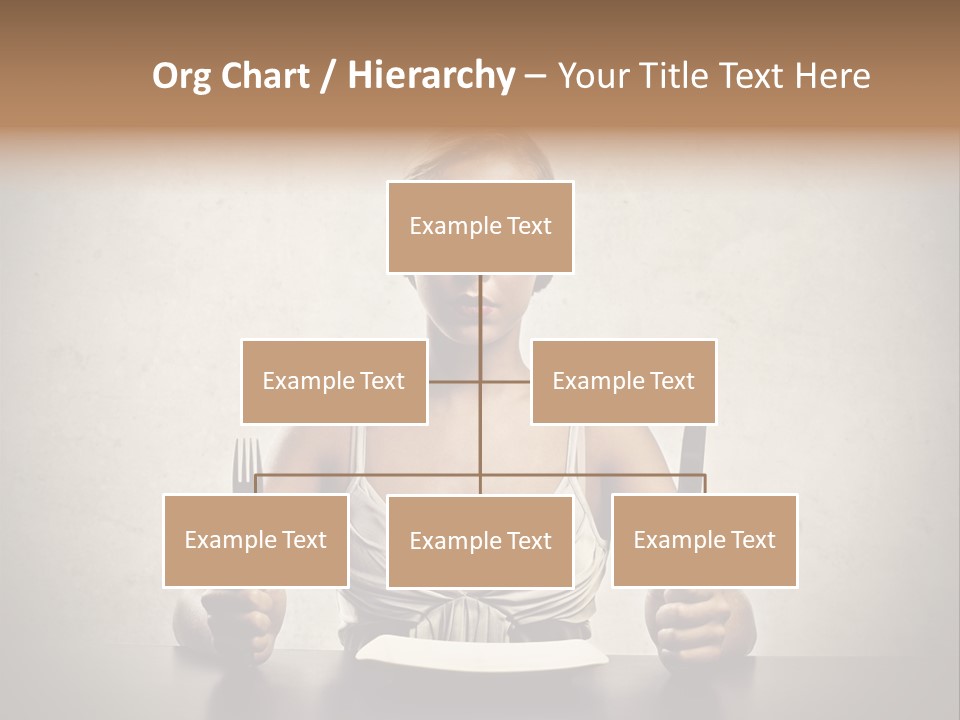 Fork Lunch Woman PowerPoint Template