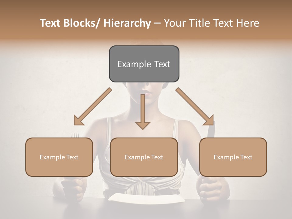 Fork Lunch Woman PowerPoint Template