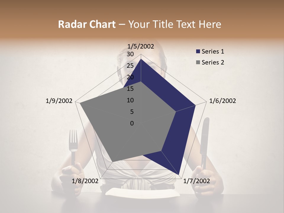 Fork Lunch Woman PowerPoint Template