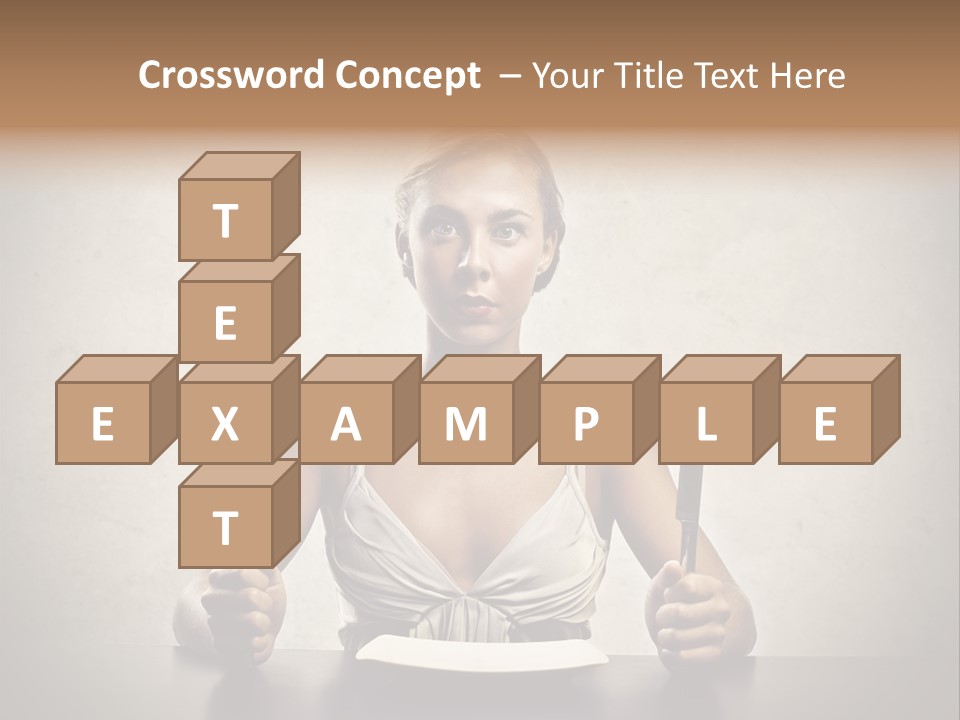 Fork Lunch Woman PowerPoint Template