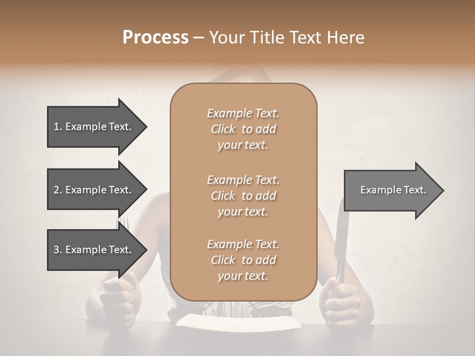 Fork Lunch Woman PowerPoint Template