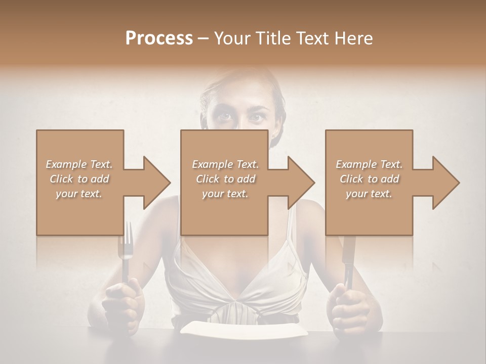 Fork Lunch Woman PowerPoint Template