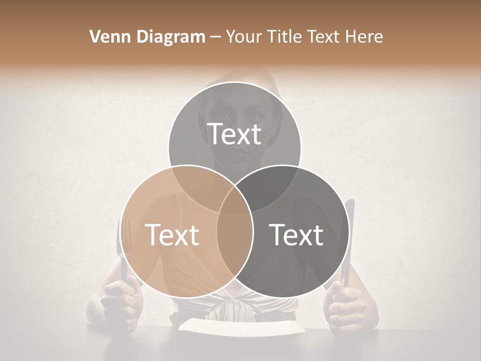 Fork Lunch Woman PowerPoint Template