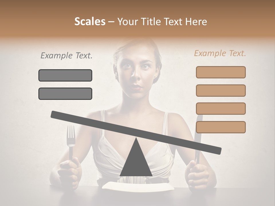 Fork Lunch Woman PowerPoint Template