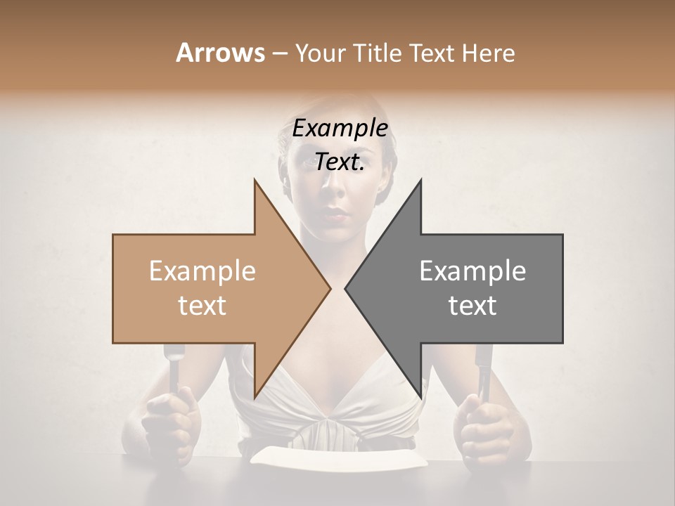 Fork Lunch Woman PowerPoint Template