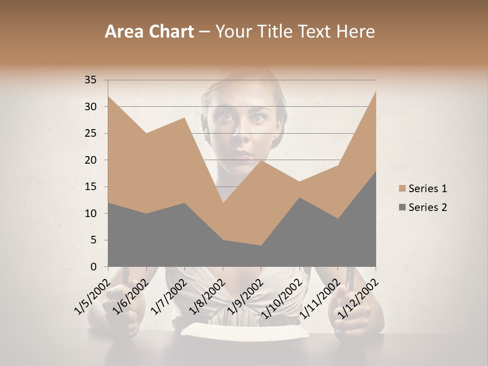 Fork Lunch Woman PowerPoint Template
