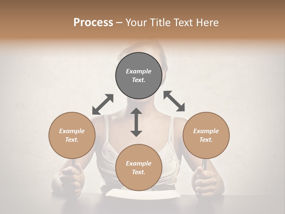 Fork Lunch Woman PowerPoint Template