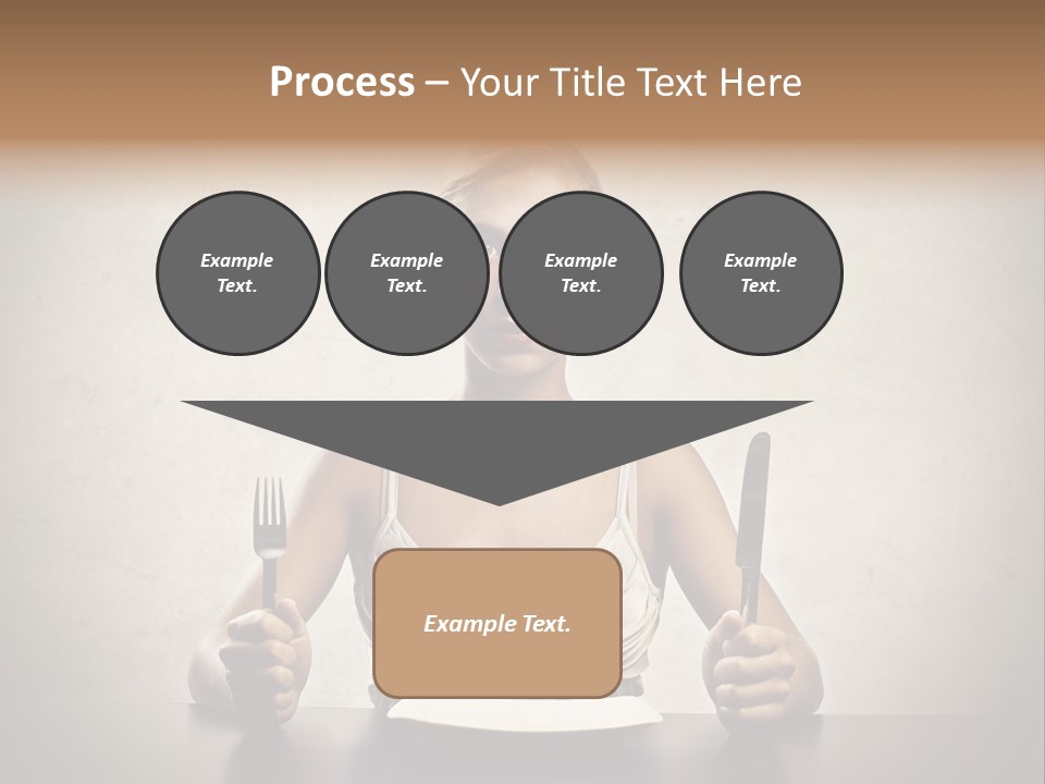 Fork Lunch Woman PowerPoint Template