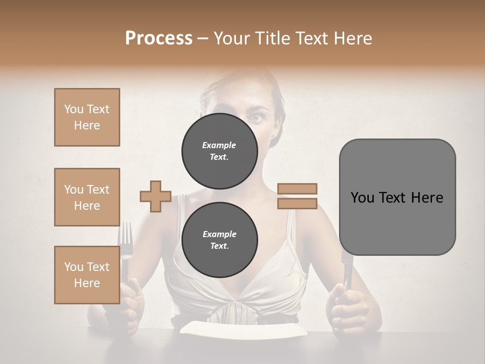 Fork Lunch Woman PowerPoint Template