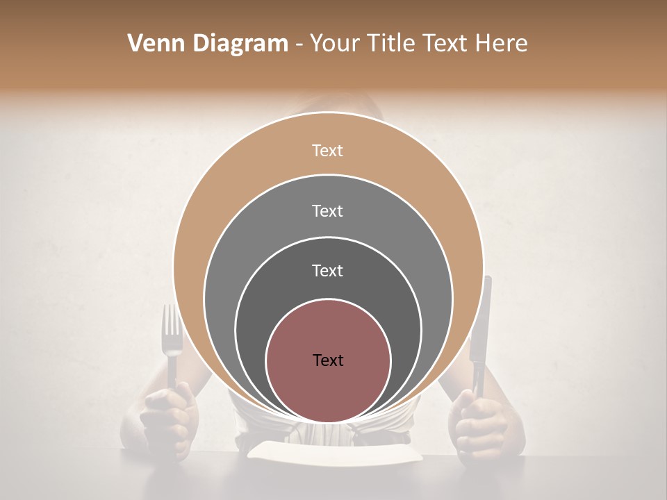 Fork Lunch Woman PowerPoint Template