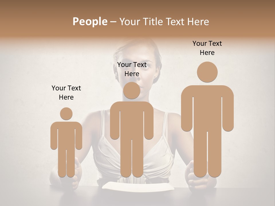 Fork Lunch Woman PowerPoint Template