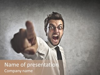 Career Rage Fury PowerPoint Template