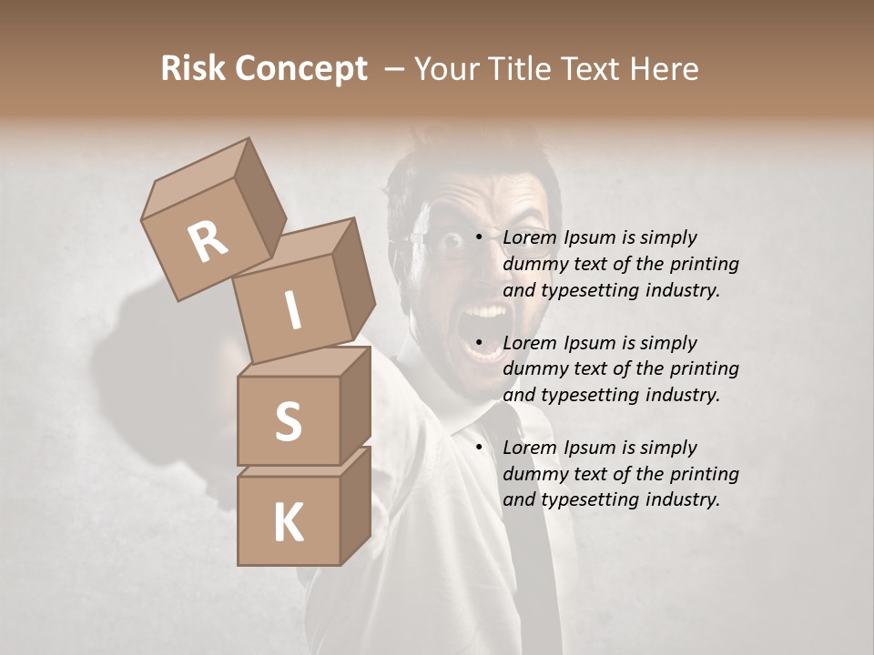 Career Rage Fury PowerPoint Template