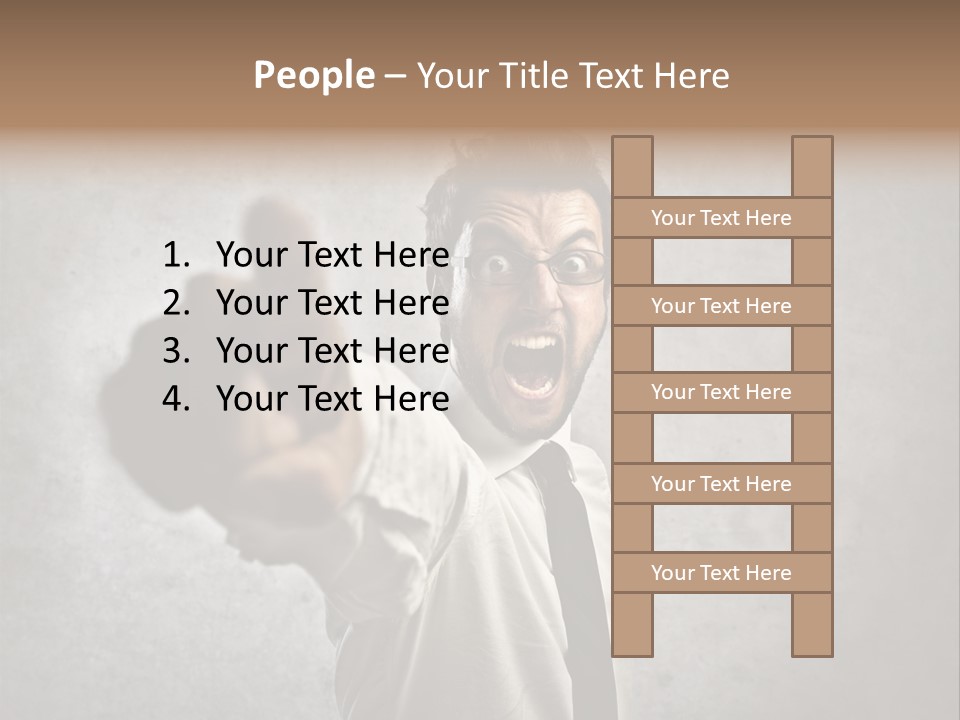 Career Rage Fury PowerPoint Template