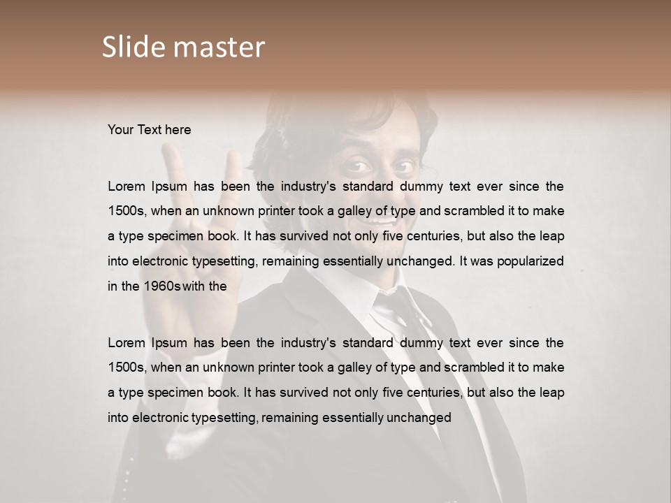 Caucasian Job Man Smile PowerPoint Template