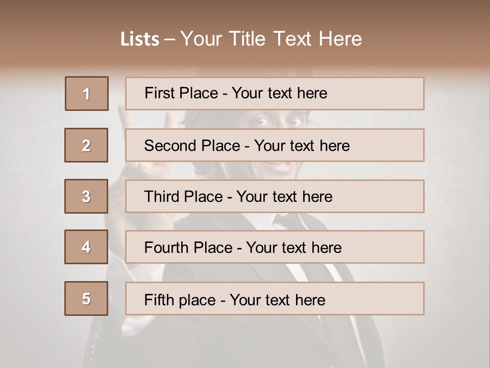Caucasian Job Man Smile PowerPoint Template
