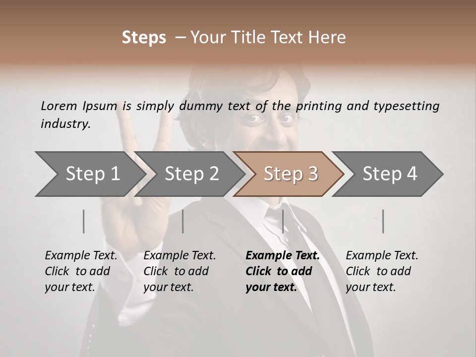 Caucasian Job Man Smile PowerPoint Template