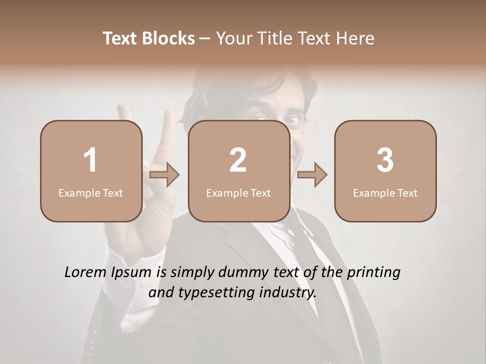 Caucasian Job Man Smile PowerPoint Template