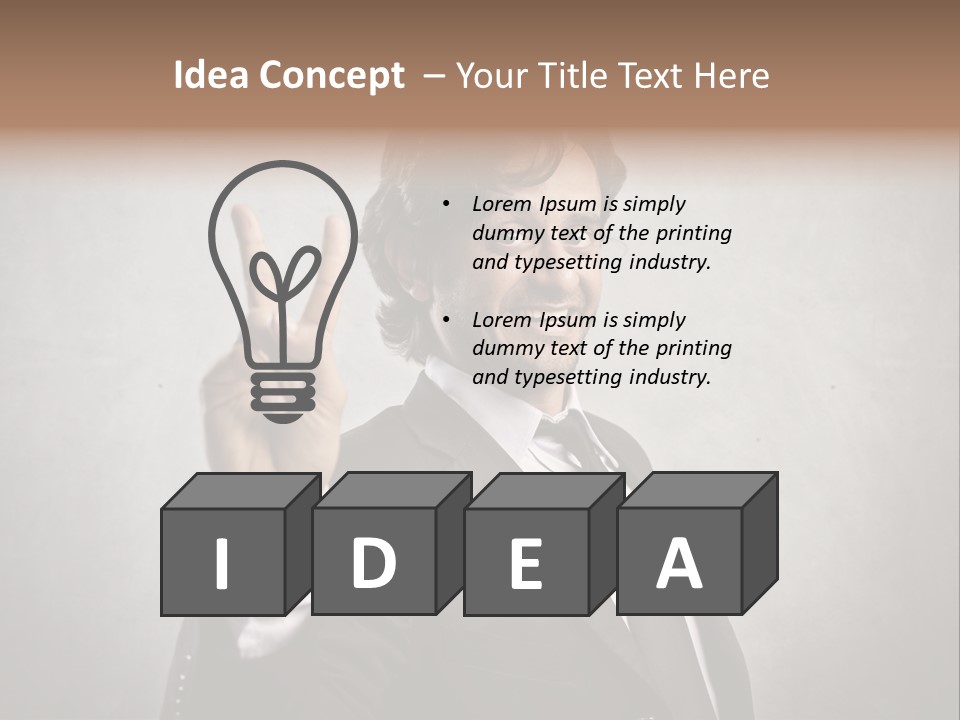 Caucasian Job Man Smile PowerPoint Template