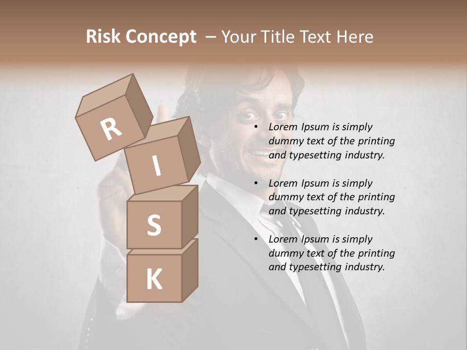 Caucasian Job Man Smile PowerPoint Template