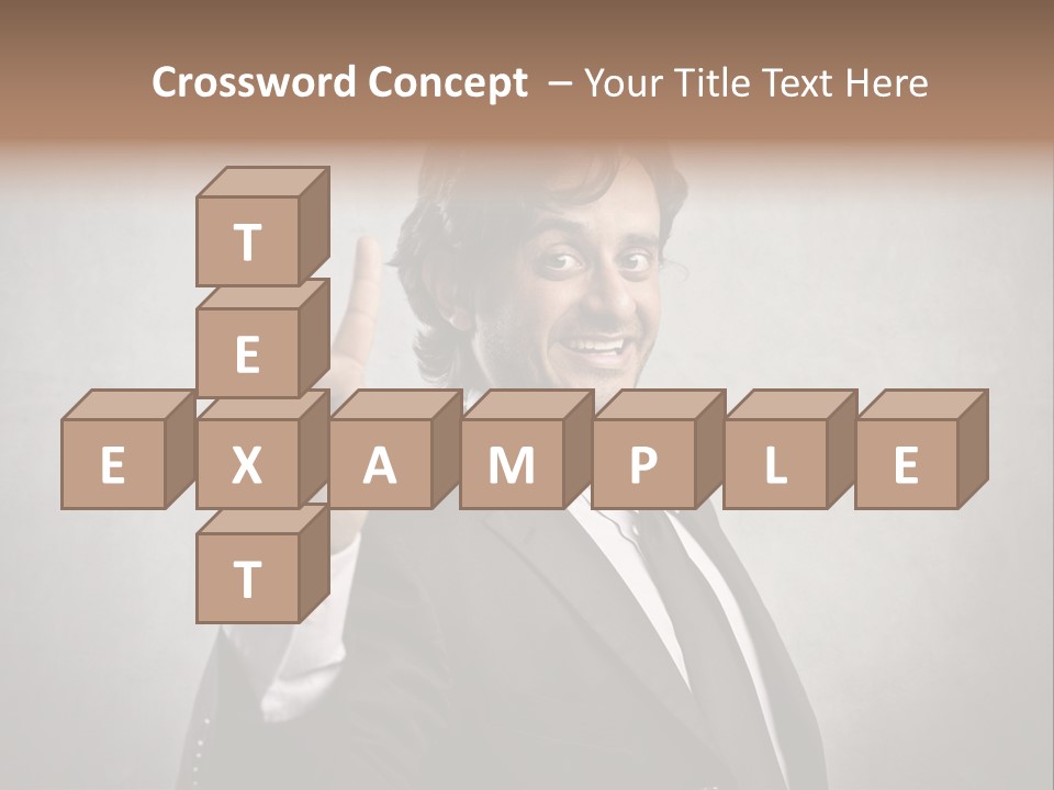 Caucasian Job Man Smile PowerPoint Template