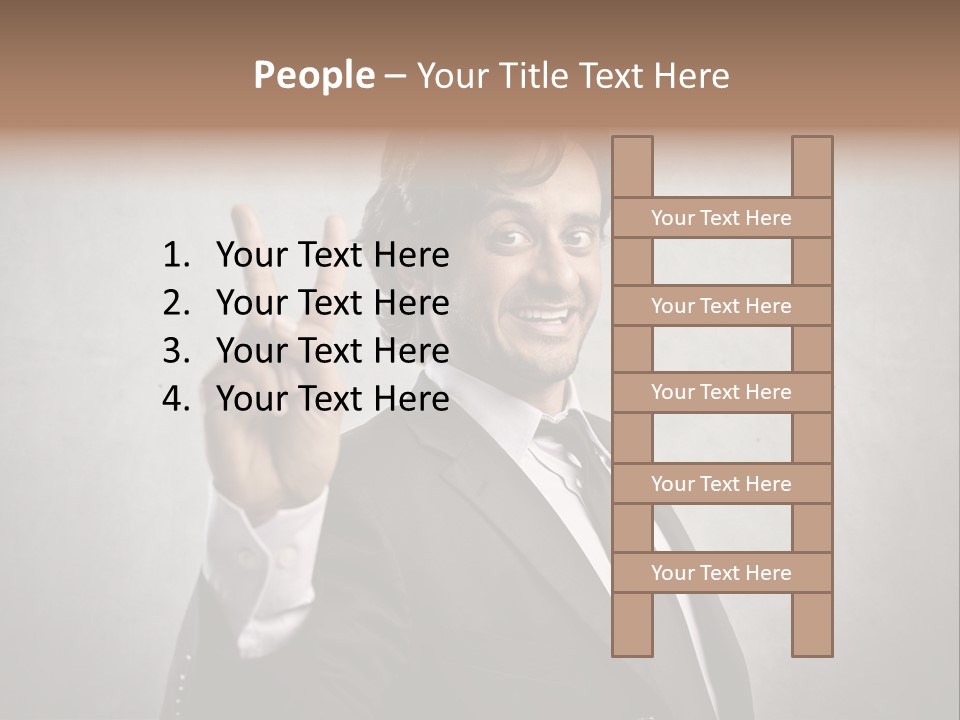 Caucasian Job Man Smile PowerPoint Template