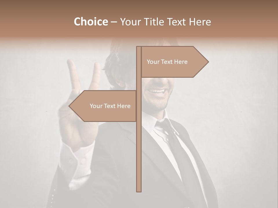 Caucasian Job Man Smile PowerPoint Template