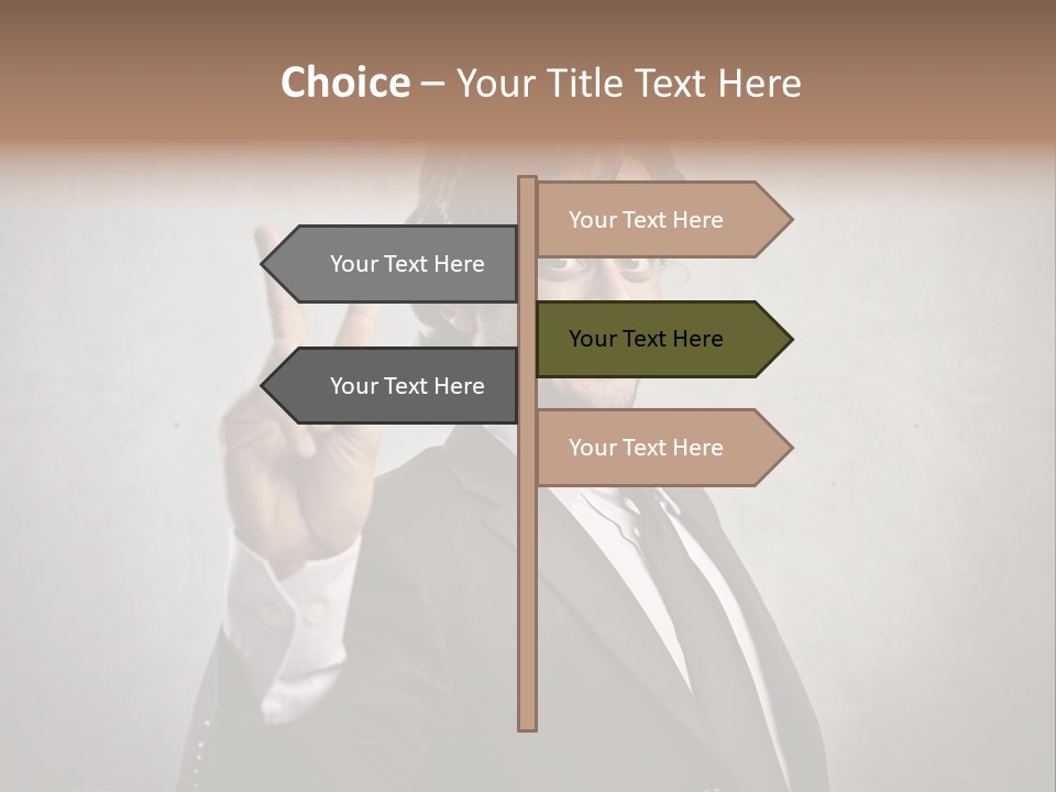 Caucasian Job Man Smile PowerPoint Template