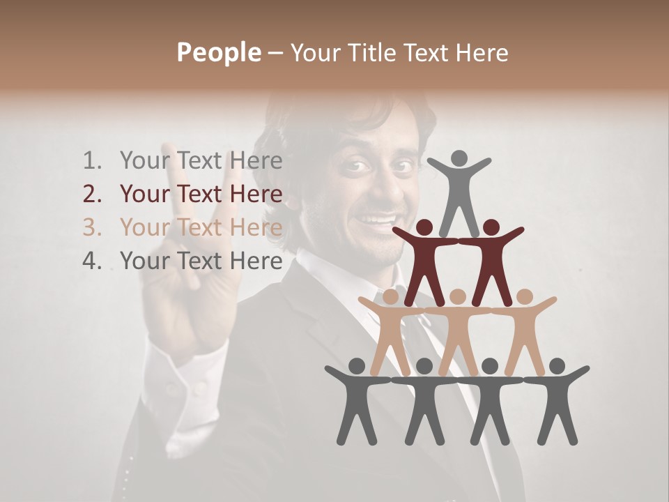Caucasian Job Man Smile PowerPoint Template