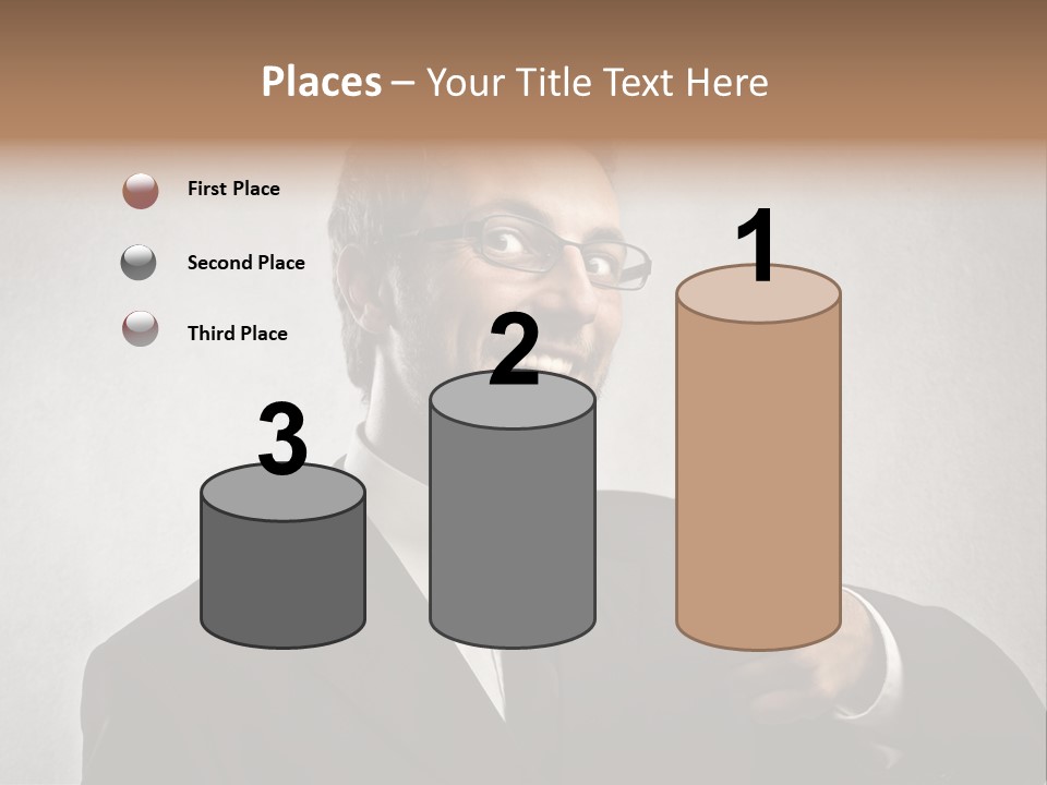 Businessman Liar Glasses PowerPoint Template