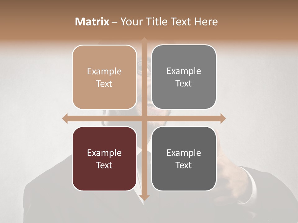 Businessman Liar Glasses PowerPoint Template