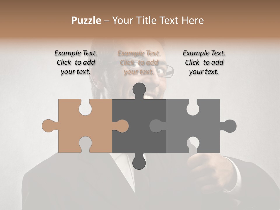 Businessman Liar Glasses PowerPoint Template